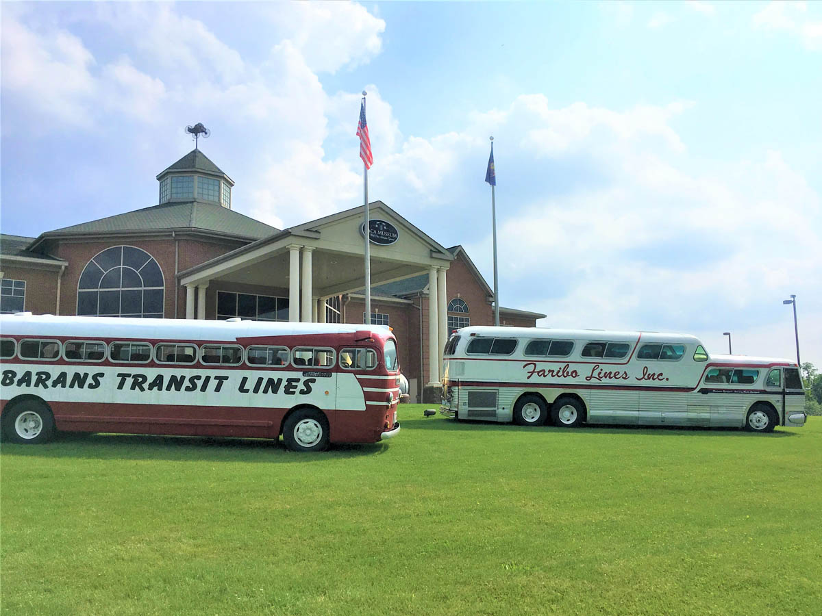 Antique bus exhibit